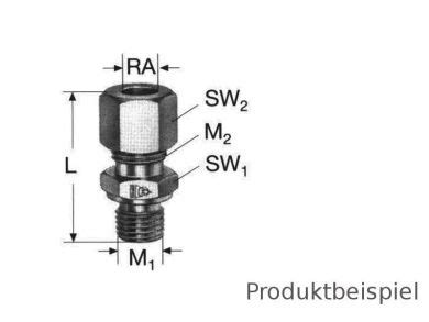 RA 8mm Gerade Einschraubverschraubung Metrisch Leichte Baureihe