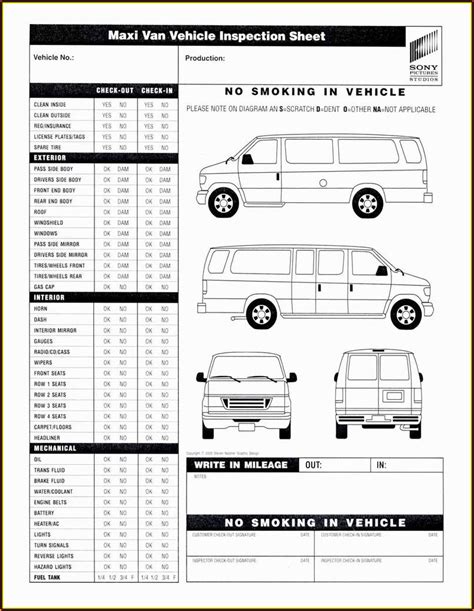 Printable D O T Pre Trip Inspection Forms Printable Forms Free Online