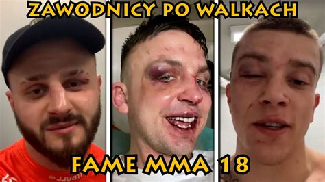 Zawodnicy po walkach FAME MMA 18 Ferrari Błoński Pasut YouTube