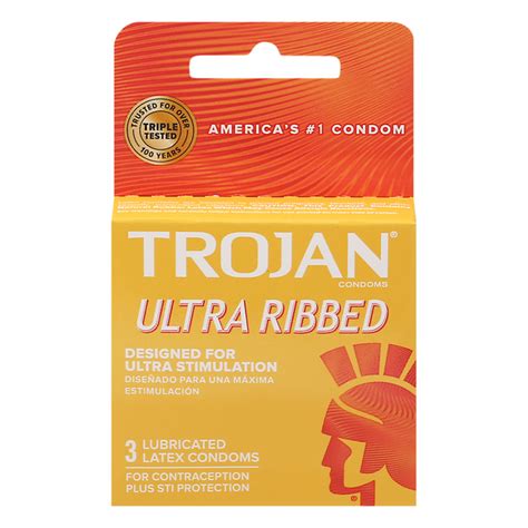 Save On Trojan Ultra Ribbed Lubricated Latex Condoms Order Online