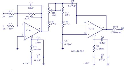 Tl062 Subwoofer Low Pass Filter Schematic Rise