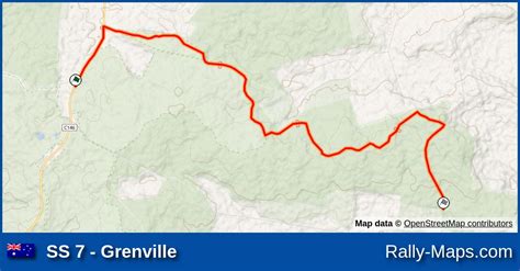 Ss 7 Grenville Stage Map Begonia Rally 1975 🌍 Rally