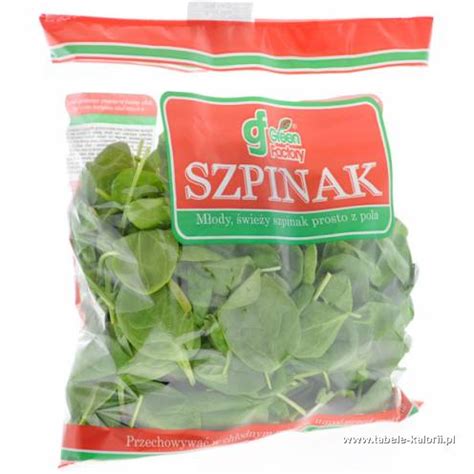 Ile Kcal Ma Szpinak Green Factory Tabele Kalorii