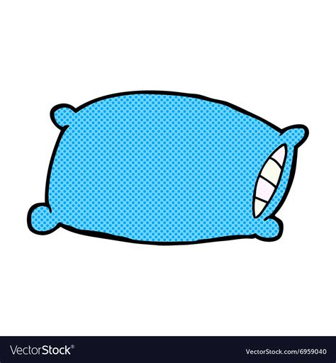 Comic Cartoon Pillow Royalty Free Vector Image