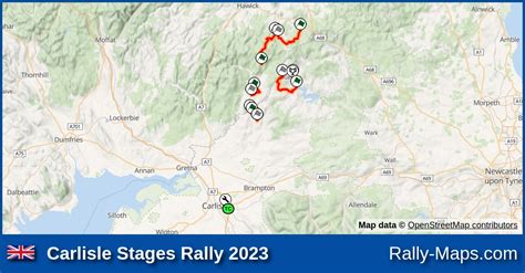 Streckenverlauf Carlisle Stages Rally 2023 RallyeKarte De