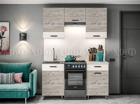 Кухня "Рио" ЛДСП Крафт светлый - МиФ / МиФ