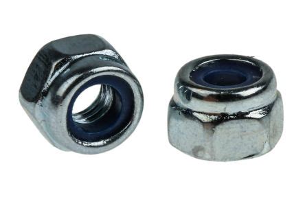 Bright Zinc Plated Steel Nylon Insert Lock Nut M