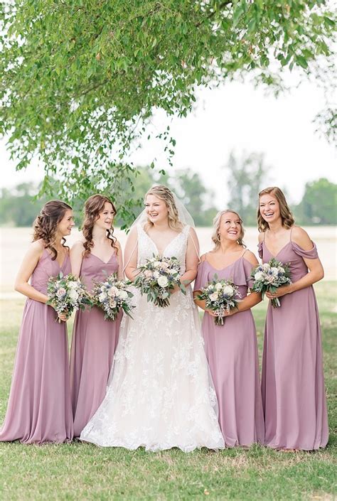 Mauve and Grey Summer Wedding Colors for 2022, Mauve Bridesmaid Dresses ...