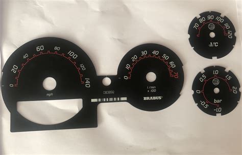 Se Utiliza Smart Roadster BRABUS Placas De Marcado Speedo MILES HOUR