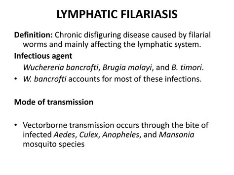 Solution Lymphatic Filariasis Studypool