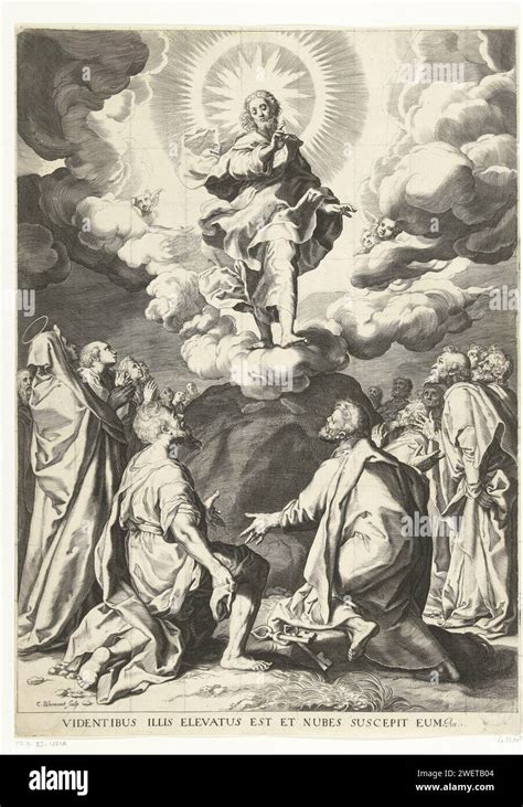 Ascension du Christ Cornelis Bloemaert II après Ciro Ferri 1656