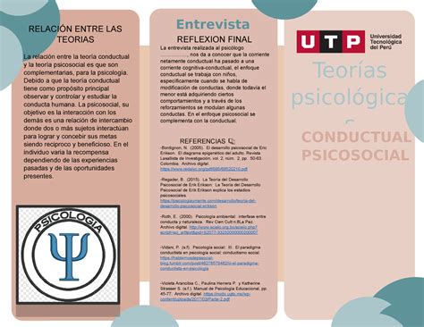 Triptico Trabajo Diagn Stico Educacional Y Vocacional Utp Studocu