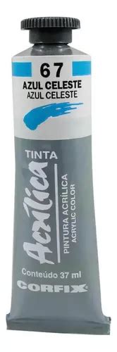 Tinta Acrílica Corfix 37 Ml 067 Azul Celeste MercadoLivre