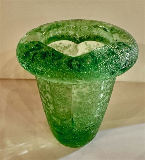 Pierre D AVESN For Daum Art Deco Frosted Granite Vase Circa 1935