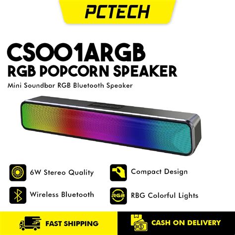 Popcorn Rgb Sound Bar Bluetooth Wireless Speaker Hifi Sound Gaming