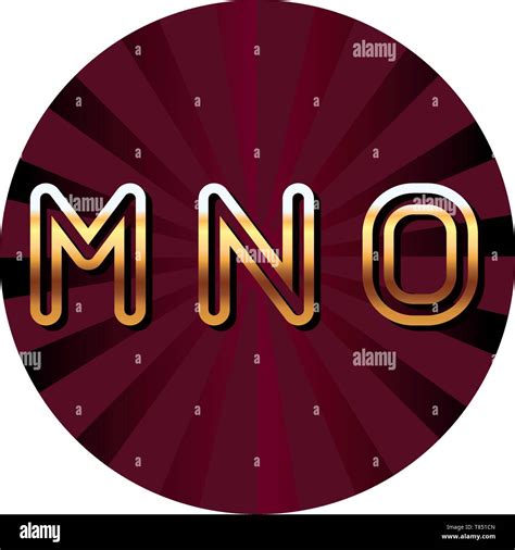 Mno Alphabet Font Letters Blue Security Shield Symbol Red Round Emblem