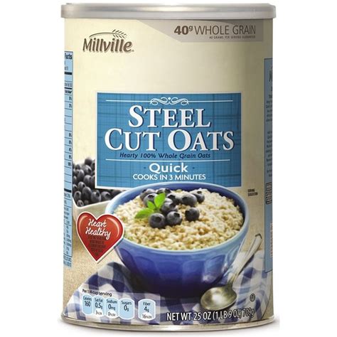 Millville Quick Cook Steel Cut Oats 25 Oz From Aldi Instacart