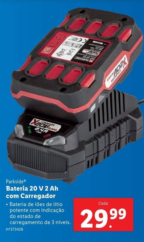 Promoção Parkside Bateria 20 V 2 Ah Carregador em Lidl