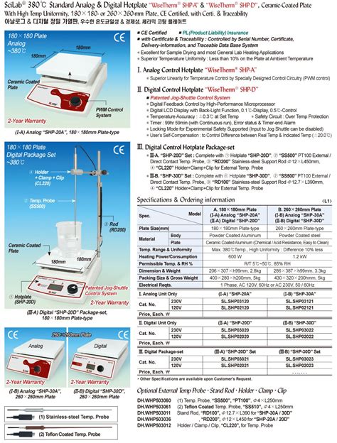 SciLab 380 Standard Analog Digital Hotplate WiseTherm SHP A