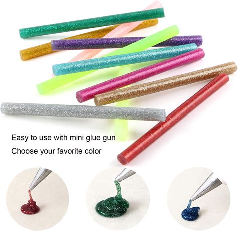 Glitter Hot Glue Sticks Baffo Pcs Colors Hot Glue Stick Eva Mini