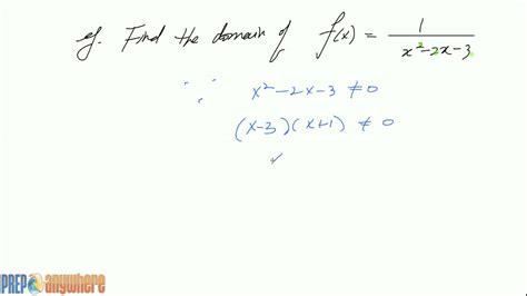 5 Domain Of Rational Function Ex1 Youtube