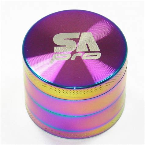 Stone Age Pro 4piece Laser Cut Metal Grinder Purple Shinning