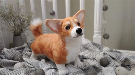 Realistic Stuffed Animal Welsh Corgi Pembroke Ooak Handmade Etsy