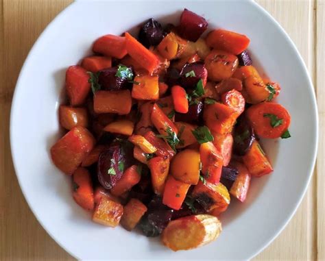 Maple Roasted Root Vegetables The Leaf