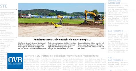 An Fritz Krause Straße entsteht ein neuer Parkplatz OVB Heimatzeitungen