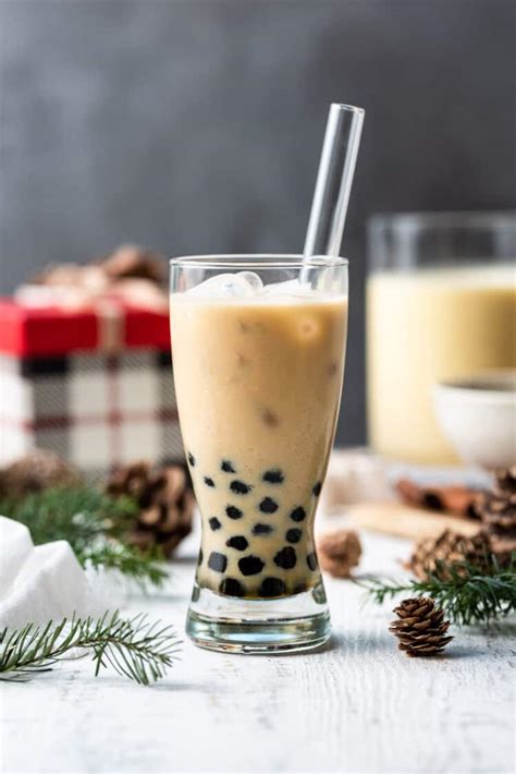 Eggnog Milk Tea Boba - Kitchen Confidante®