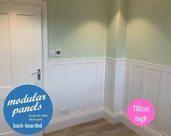 Modular SOLID Half Wall Panelling Easy Fit Edwardian Style MDF Panels