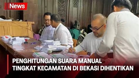 Sirekap Bermasalah Kpu Kota Bekasi Hentikan Penghitungan Suara Manual