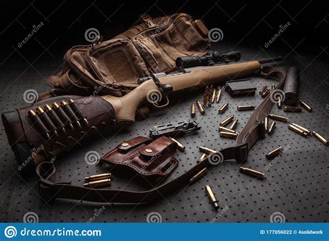 M16 Rifle With Telescopic Sight Royalty Free Stock Image