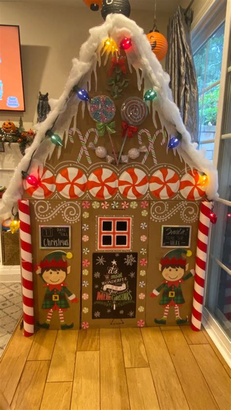 Diy Life Sized Gingerbread House Gingerbread Christmas Decor