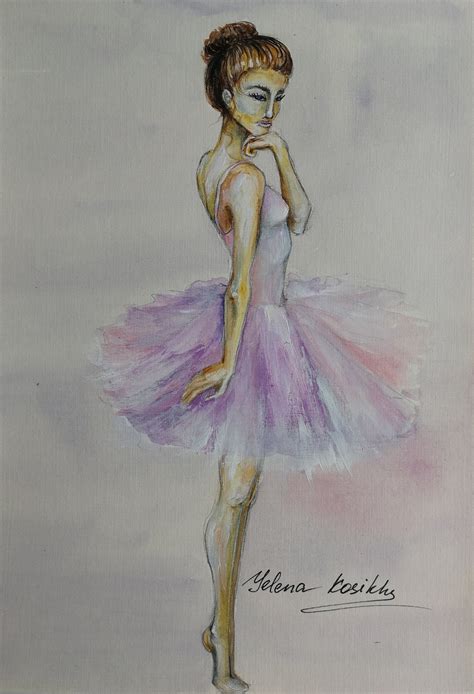 Ballerina Watercolor Painting – Yelena Kosikh