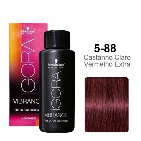 Igora Vibrance 5 88 Castanho Claro Vermelho Extra Schwarzkopf MARCAS