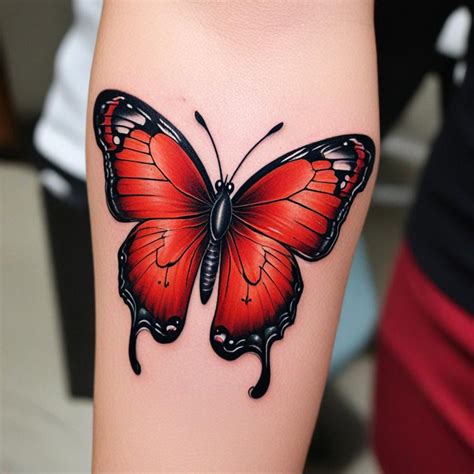 Red Butterfly Tattoo Meaning Transformation Passion