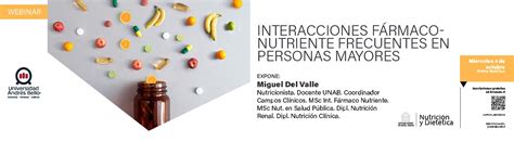 Entradas Webinar Interacciones fármaco nutriente frecuentes en personas