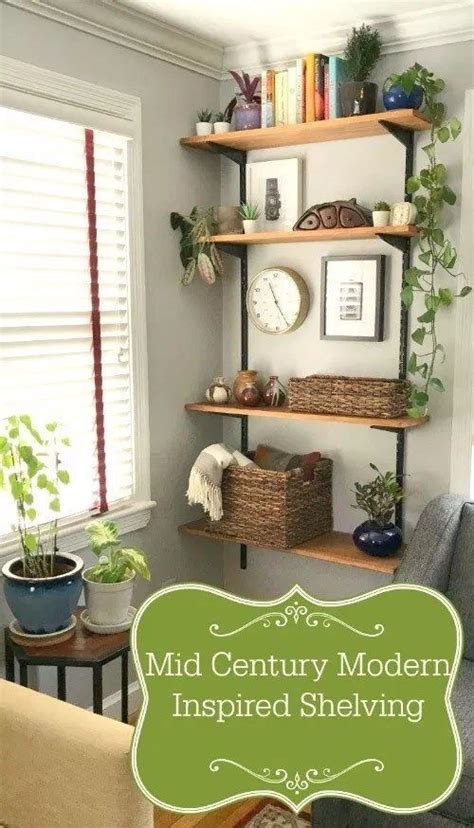 DIY Mid Century Modern Inspired Shelving | Mid century decor diy, Mid ...