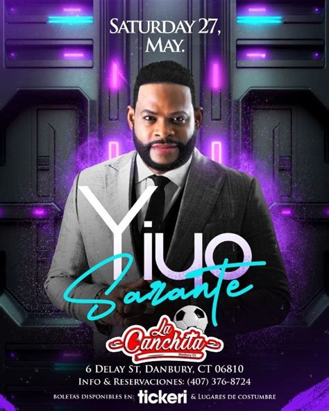 Yiyo Sarante En Concierto Danbury Connecticut Tickets Boletos At La