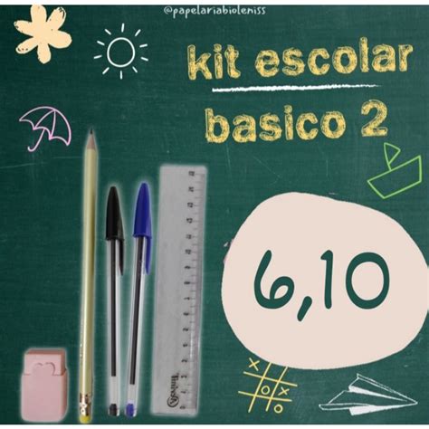 Kit Escolar B Sico R Gua Shopee Brasil