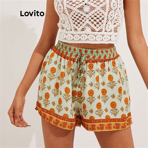 Lovito Shorts De PU De Cintura Alta Casual Liso Cinto L25LD113