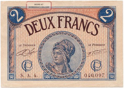 France 2 Francs 1919 1922 Xf Chambre De Commerce De Paris