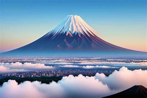 Premium Ai Image Japan National Symbol Sightseeing Mount Fuji