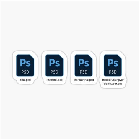 "Designers meme photoshop final files projects" Sticker for Sale by ...