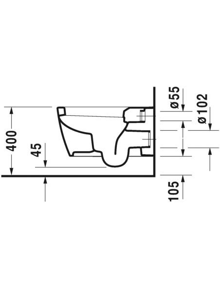 DURAVIT Me By Starck Vaso Sospeso A Cacciata 2528090000 Bagnolandia