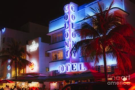 Art Deco Neon Of Miami Beach Photograph by George Oze