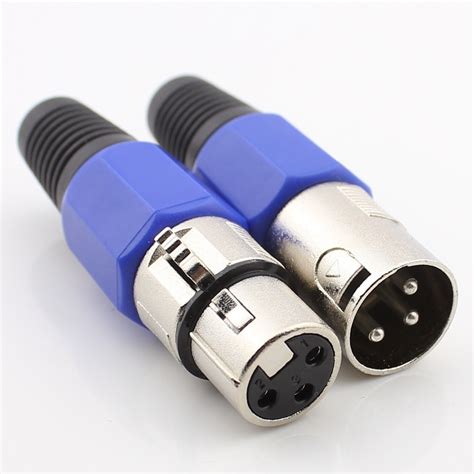 XLR De 3 Pines Del Conector Macho Hembra Conector Del Cable De