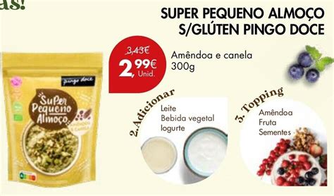 Promoção SUPER PEQUENO ALMOÇO S GLÚTEN PINGO DOCE 300g em Pingo Doce