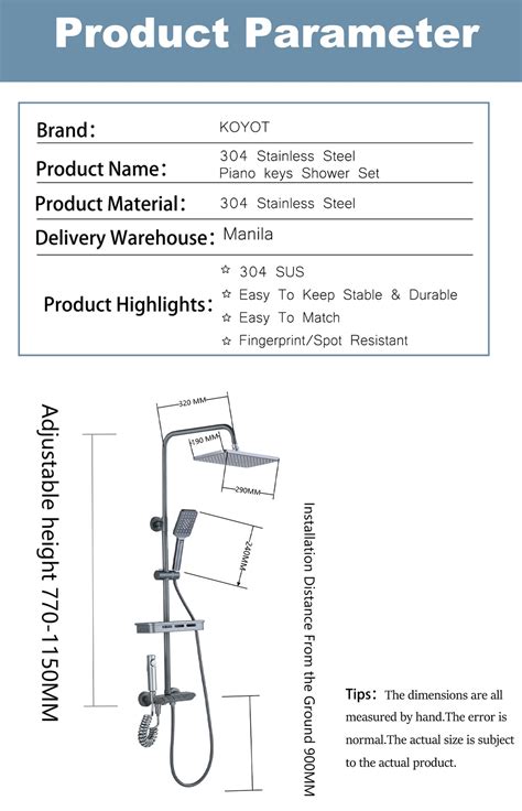 Koyot Gun Grey Black In Square Piano Key Design Hot And Cold Shower Head Set With Mixer